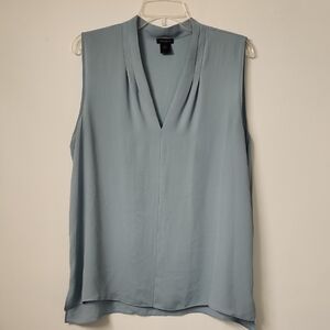 Ann Taylor Light Blue Sleeveless Blouse